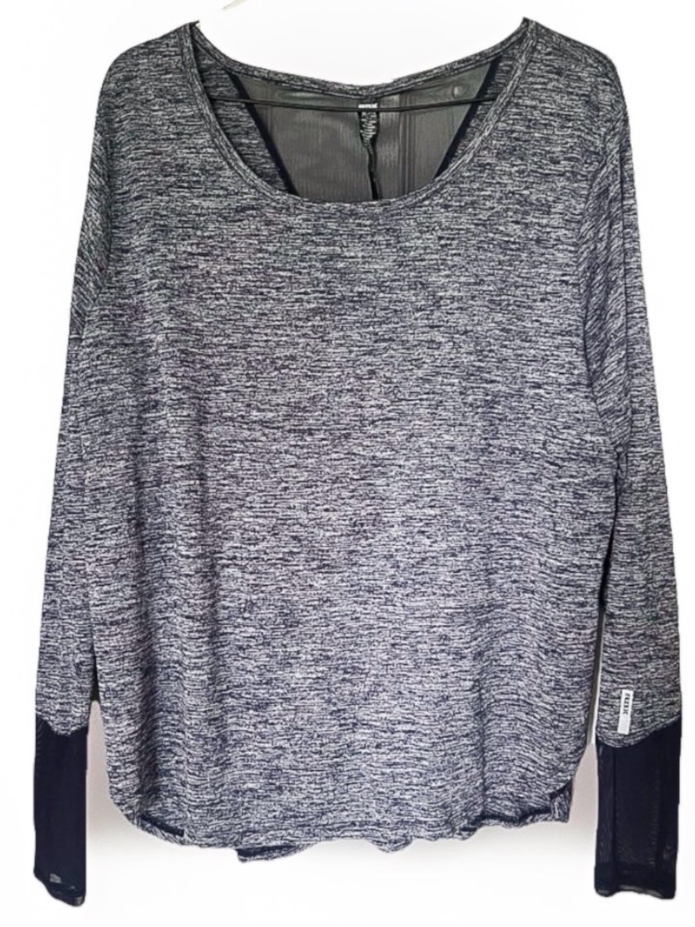 Reebok Women’s XL Long Sleeve Sheer Navy Blue